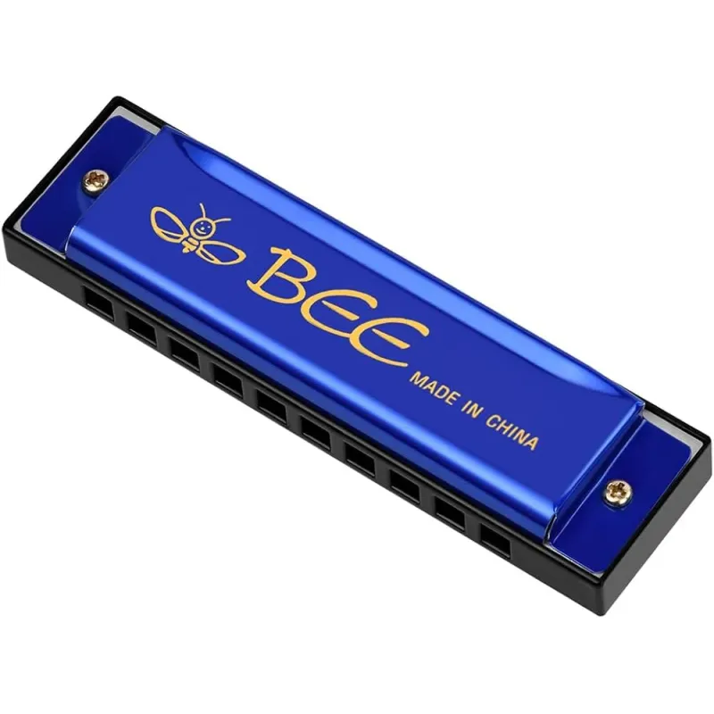 DMS Harmonica 10 Holes Bee Blue