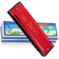 DMS Harmonica 10 Holes Bee Red