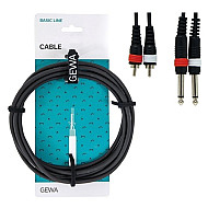 Gewa Basic Line Twin Cable 2x RCA - 2x Jack 3m