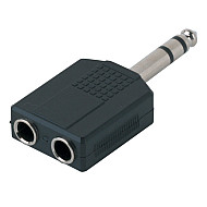 Adapter 2x 6.3 mm Stereo Jack Plug 1x 6.3 mm Stereo Jack Plug