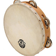 CP376 CP by LP 6'' Wood Headed Tambourine Single Row Jingles