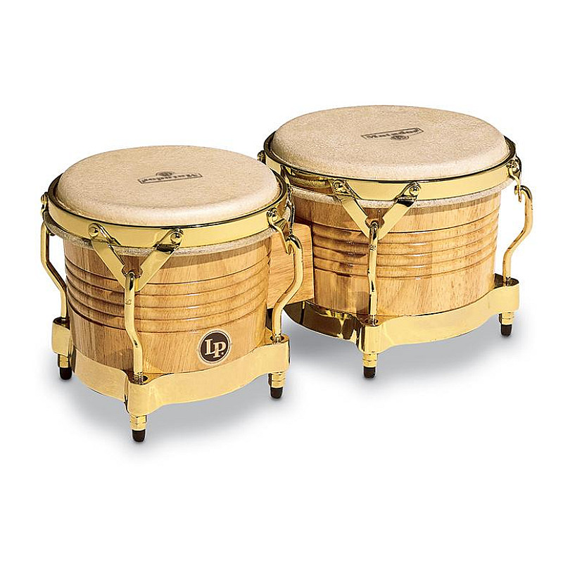 LP M201-AW Matador Wood Bongos, Natural/Gold Tone