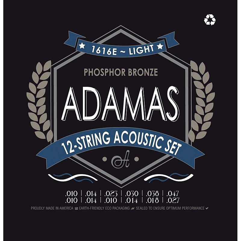 Adamas 1616E 12-String  Acoustic Guitar Strings 10-47