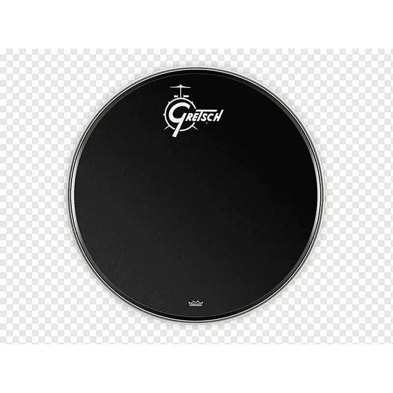 Remo 20'' Ebony Ambassador Bass Drum Gretsch logo