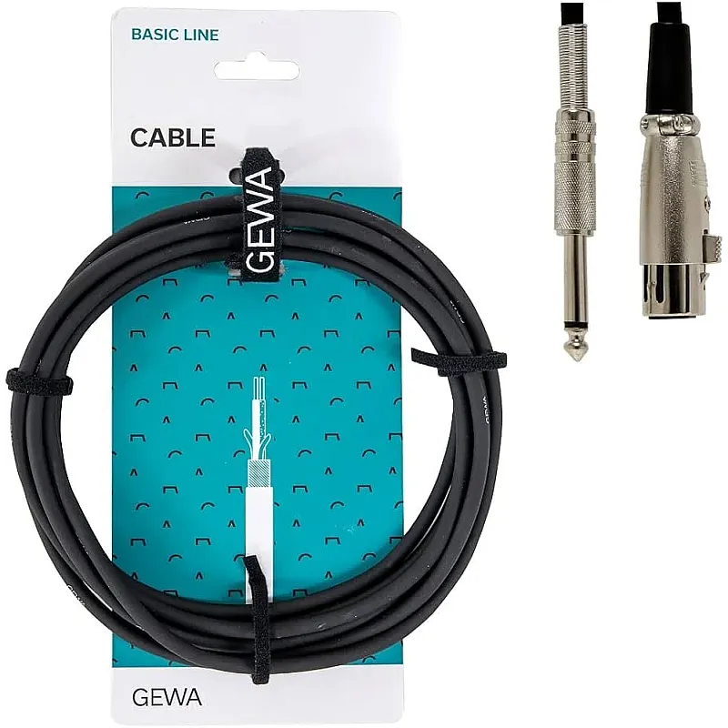 Gewa Basic Line Microphone Cable XLR- Jack 1m