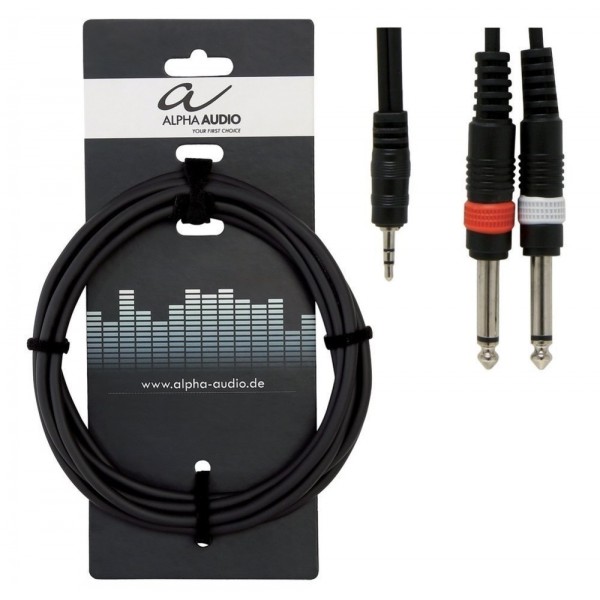 Alpha Audio Basic Line Y Stereo Mini Jack - 2 x Mono Jack 3m