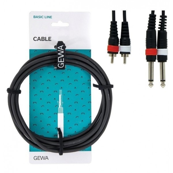 Alpha Audio Basic Line Twin Cable 2x RCA - 2x Jack 3m