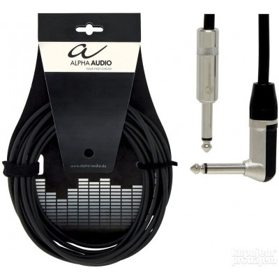 Alpha Audio Pro Line Instrument Cable Jack-Angled Jack 9m