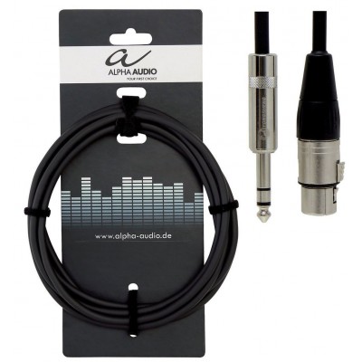 Alpha Audio Pro Line Stereo Audio Cable Jack - XLR(f) 6m