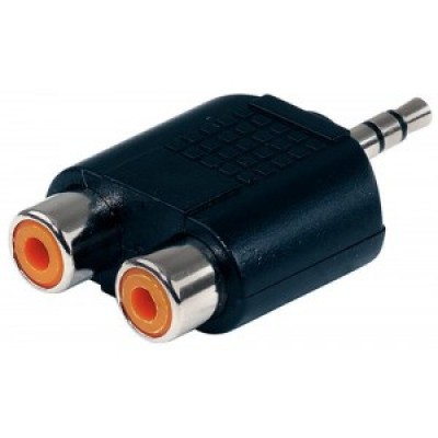 Adapter 2 x RCA - 1 x 3.5 mm Stereo Jack Plug
