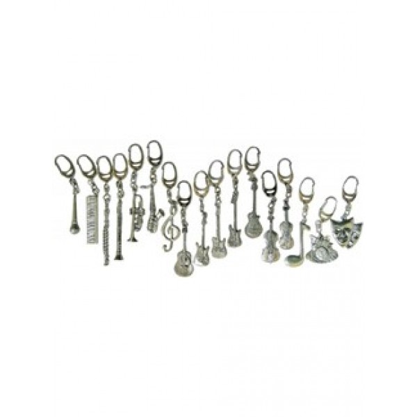 Music Gifts Company: Pewter Keyring - Drum Set