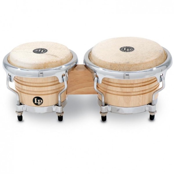 LPM199-AW LP Music Collection Natural Wood Bongos Mini Tunable