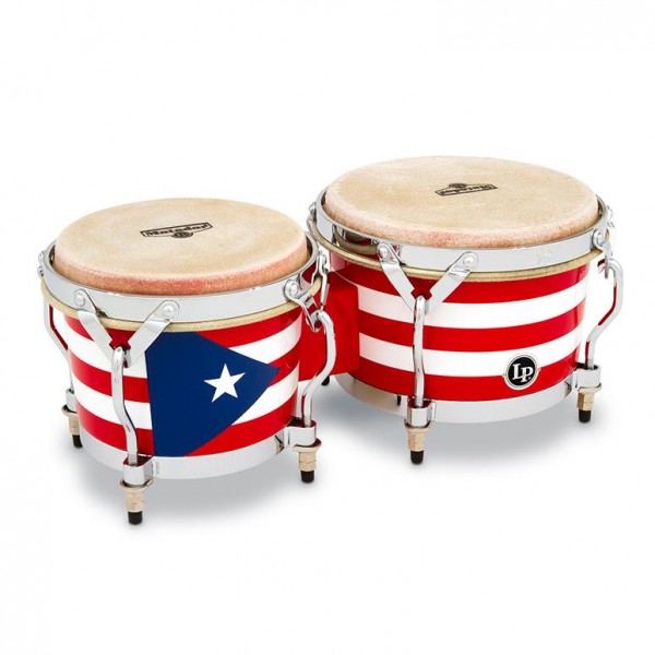 LPM199-PR  LP Music Collection Mini Bongos Puerto Rican Flag