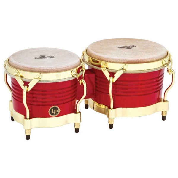 LP M201-RW Matador Wood Bongos, Red/Gold