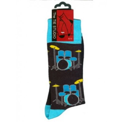 Κάλτσες Tie Studio: Blue & Yellow Drumkit Socks - Size 6-11