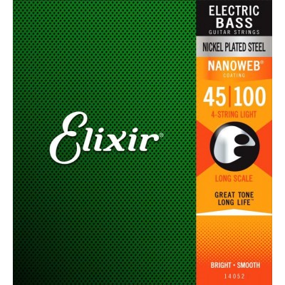 Elixir Nanoweb Light Bass Guitar 45-100 14052