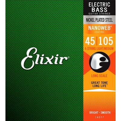 Elixir Nanoweb Medium Bass Guitar 45-105 14077