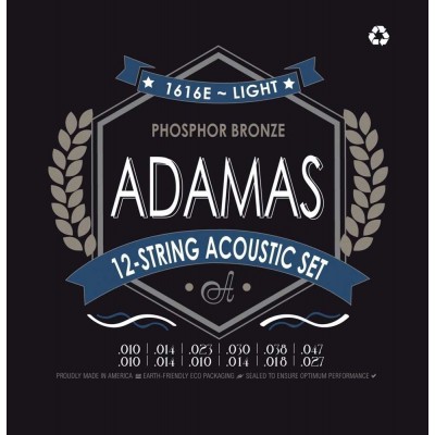 Adamas 1616E 12-String  Acoustic Guitar Strings 10-47