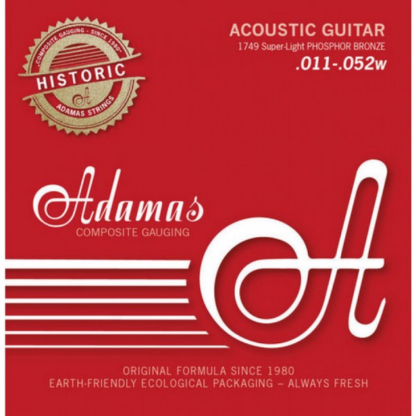 Adamas 1749 Phosphor Bronze Acoustic Guitar Strings 11-52