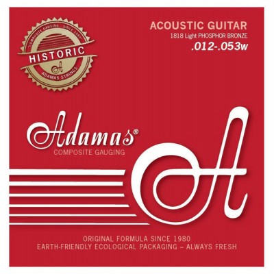 Adamas 1818 Phosphor Bronze Acoustic Guitar Strings 12-53