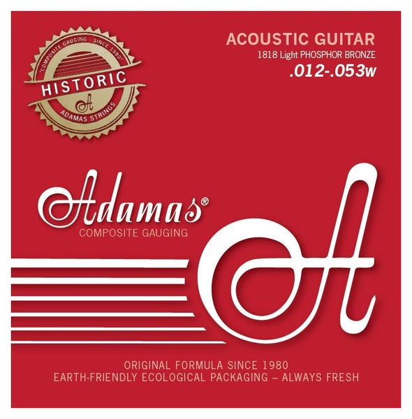 Adamas 1818 Phosphor Bronze Acoustic Guitar Strings 12-53