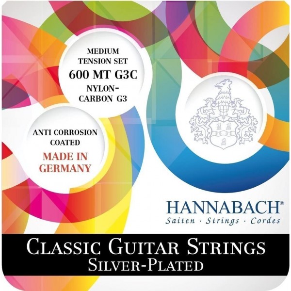 Hannabach 600 MT G3C Classical Guitar Strings Medium Tension