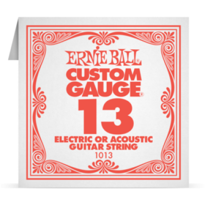 Ernie Ball 013 Plain Steel ﻿Electric and Acoustic Guitar 1013
