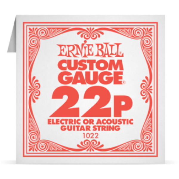 Ernie Ball 022P Plain Steel ﻿Electric and Acoustic Guitar 1022