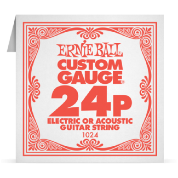 Ernie Ball 024P Plain Steel ﻿Electric and Acoustic Guitar 1024