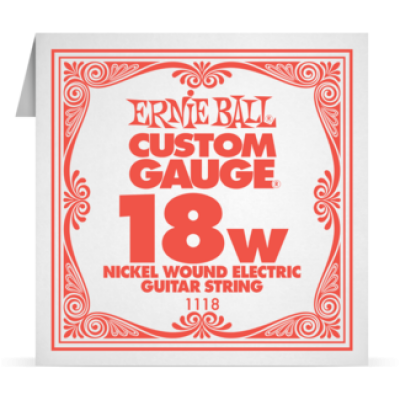 Ernie Ball 018W Nickel Wound ﻿Electric and Acoustic Guitar 1118