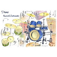 7x5 Greetings Card - Drums Design