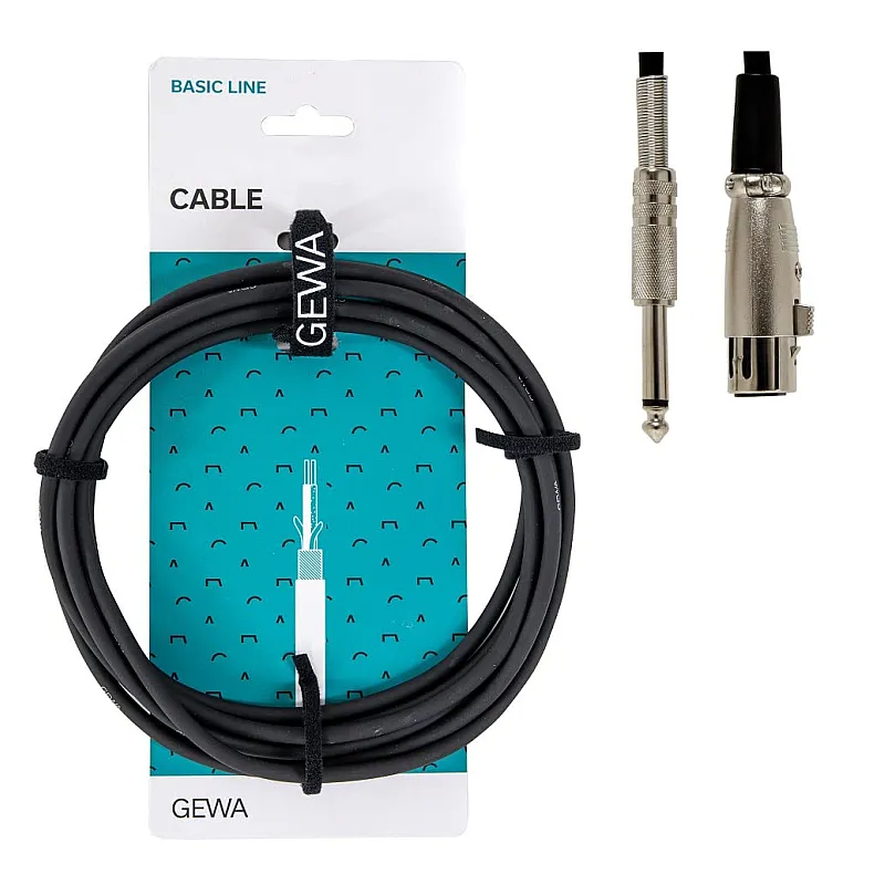 Gewa Basic Line Microphone Cable XLR - Jack 6m