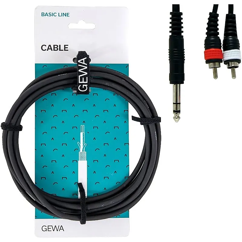 Gewa Basic Line Y Stereo Jack - RCA 1.5m