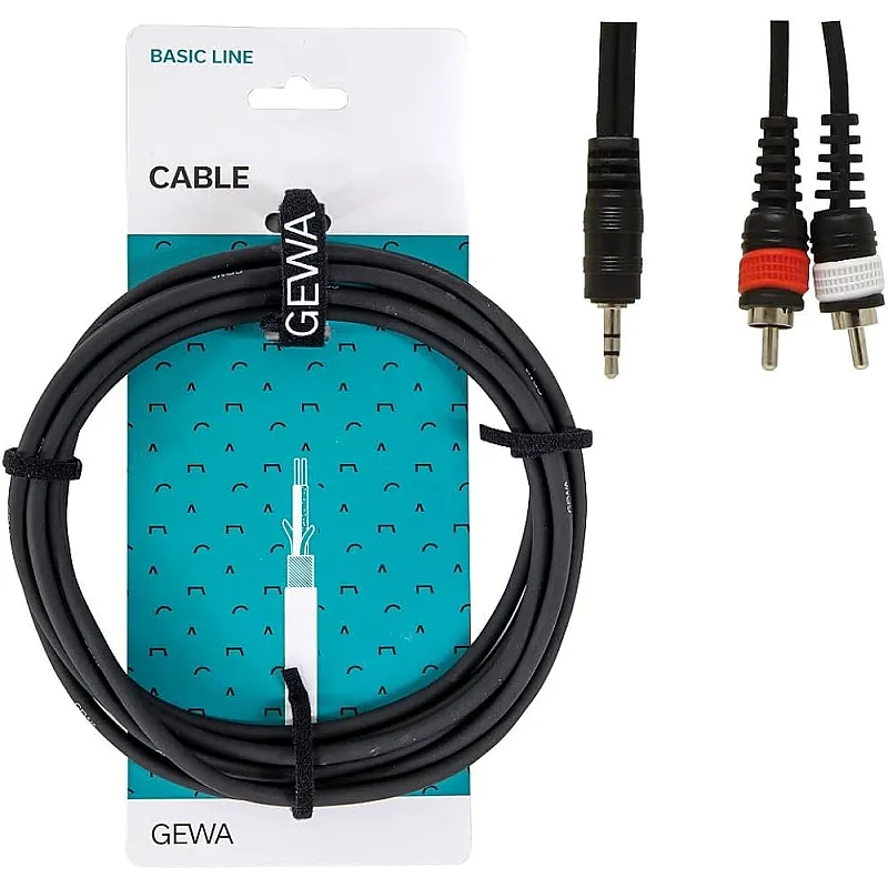 Gewa Basic Line Y Stereo Mini Jack - RCA 1.5m