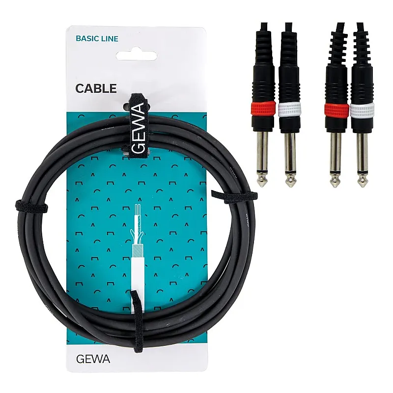 Gewa Basic Line Y 2 x Mono Jack - 2 x Mono Jack 1.5m
