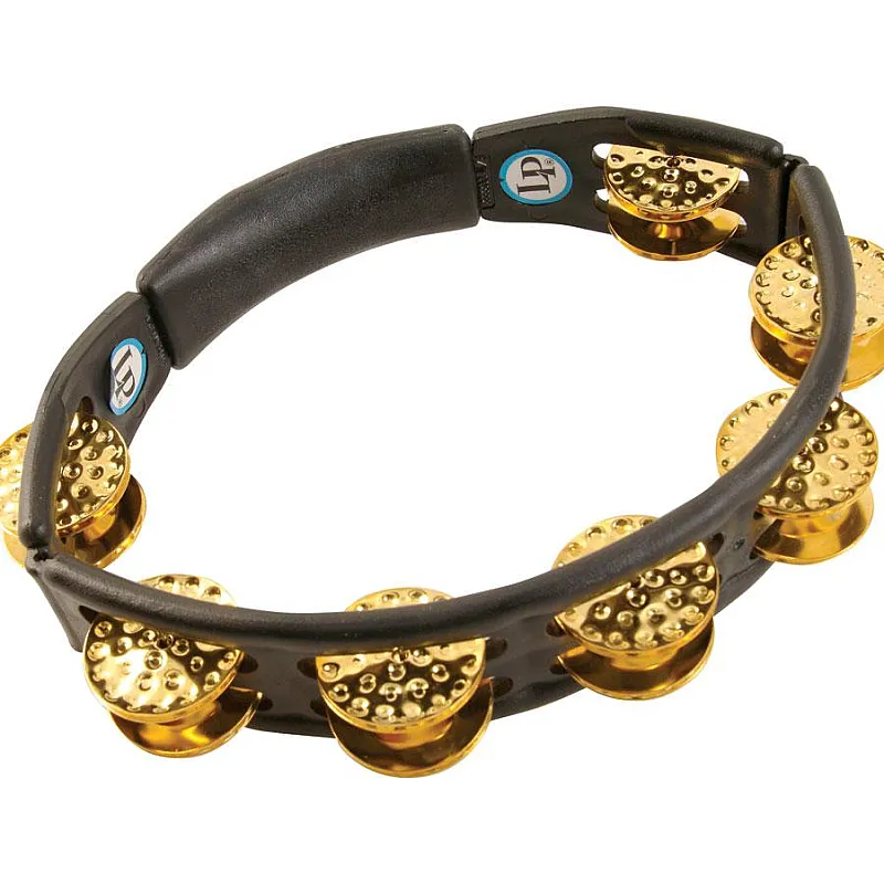 LP174 LP Cyclops Dimpled Jingle Tambourine Brass Hand Held