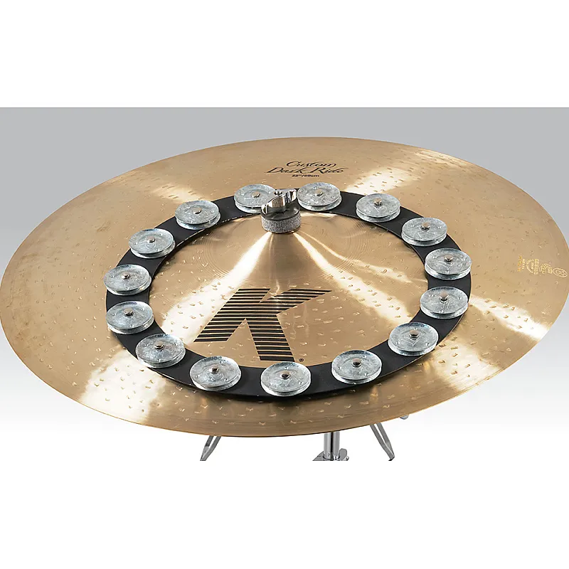 LP3814BGA LP 14'' Tambo-Ring Black Sand Galvanized Steel Jingles