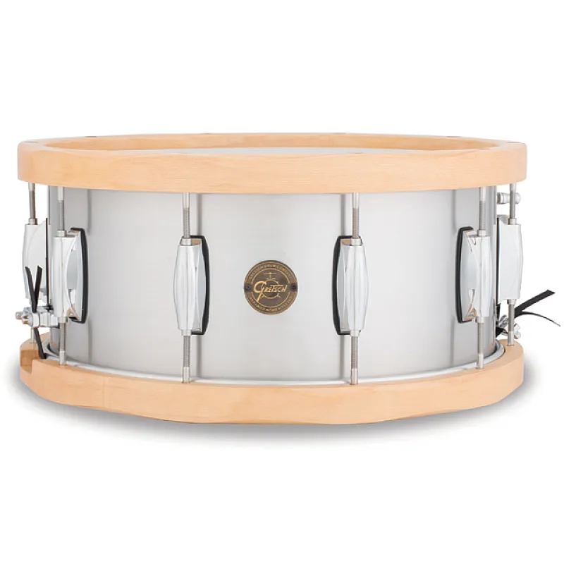 Gretsch S1-6514A-WH Aluminum/Wood Hoop 14''x6.5'' Snare 