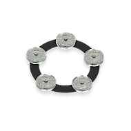 LP3806BGA LP 6'' Tambo-Ring Black Sand Galvanized Steel Jingles