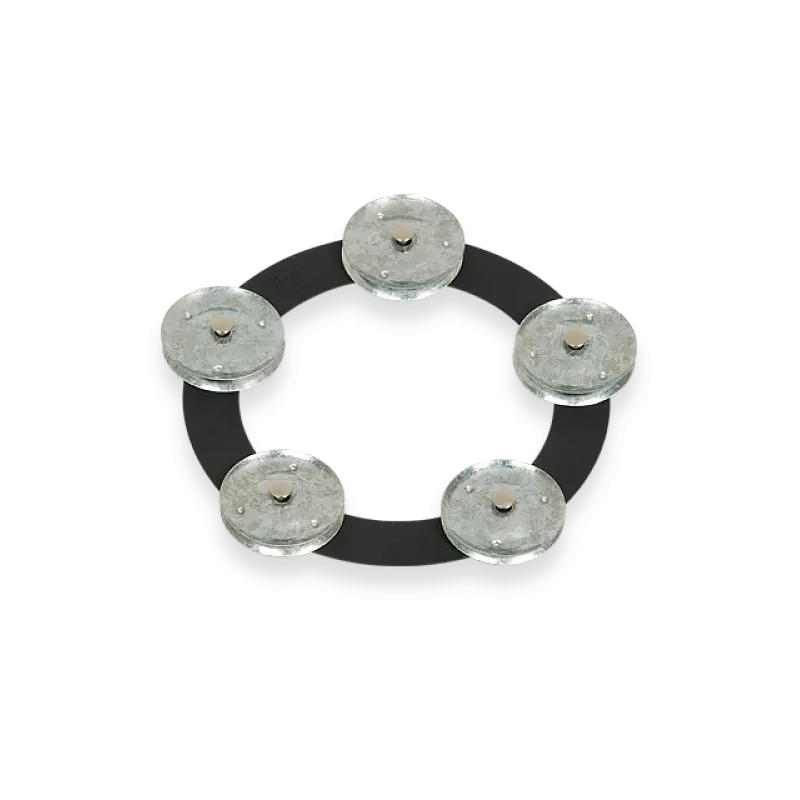 LP3806BGA LP 6'' Tambo-Ring Black Sand Galvanized Steel Jingles