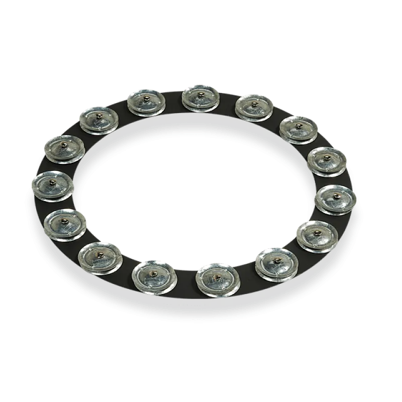 LP3814BGA LP 14'' Tambo-Ring Black Sand Galvanized Steel Jingles