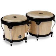 LPA601-AW Aspire Wood Bongos Natural Wood/Black