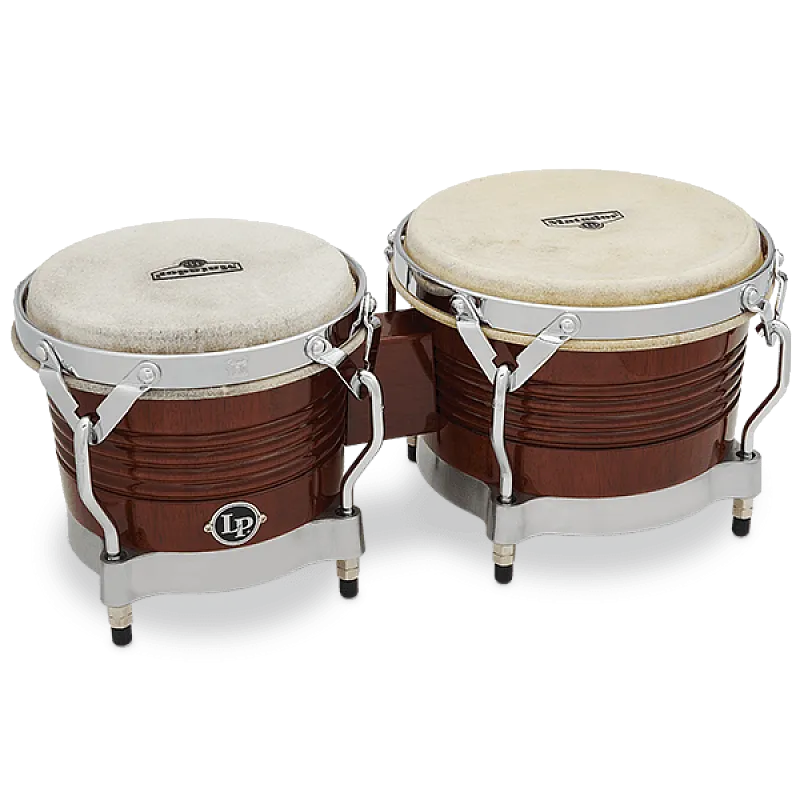 LP M201-ABW Matador Wood Bongos, Almond Brown/Chrome
