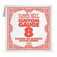 Ernie Ball 008 Plain Steel ﻿Electric and Acoustic Guitar 1008