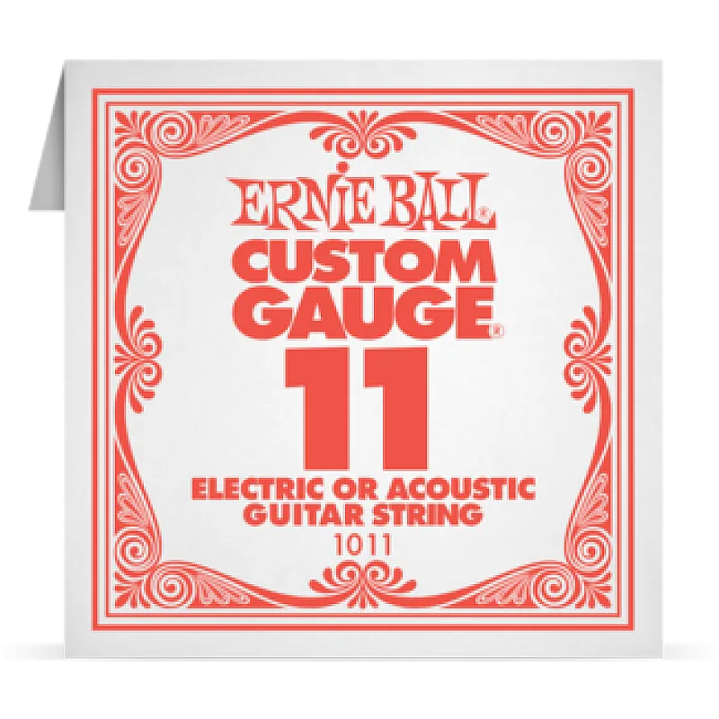 Ernie Ball 011 Plain Steel ﻿Electric and Acoustic Guitar 1011