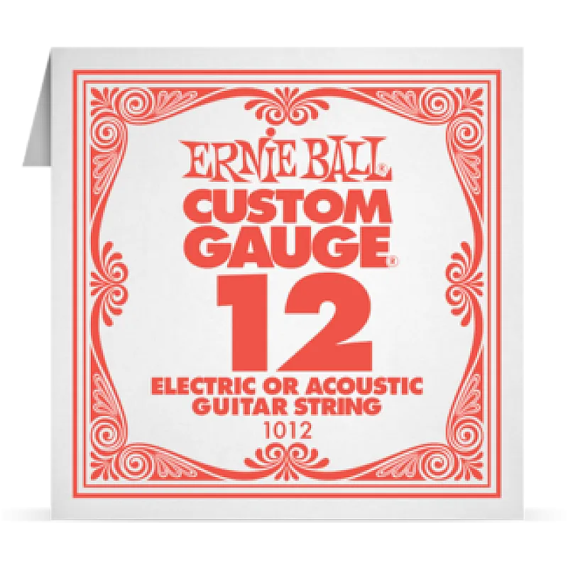 Ernie Ball 012 Plain Steel ﻿Electric and Acoustic Guitar 1012