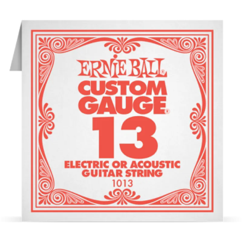 Ernie Ball 013 Plain Steel ﻿Electric and Acoustic Guitar 1013