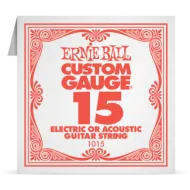 Ernie Ball 015 Plain Steel ﻿Electric and Acoustic Guitar 1015