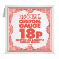 Ernie Ball 018P Plain Steel ﻿Electric and Acoustic Guitar 1018