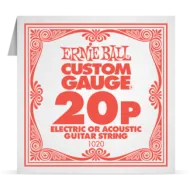 Ernie Ball 020P Plain Steel ﻿Electric and Acoustic Guitar 1020